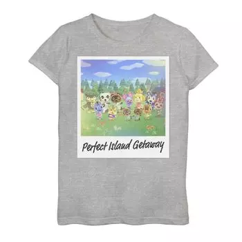 Футболка с рисунком Animal Crossing: New Horizons Perfect Island Getaway для девочек 7–16 лет Licensed Character
