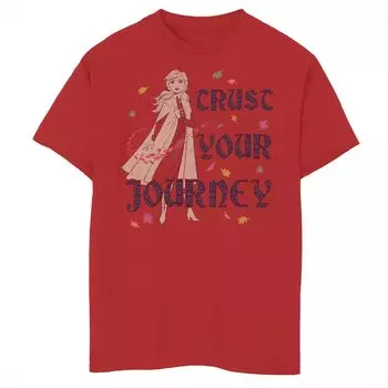 Футболка с рисунком «Анна, доверься своему путешествию» для мальчиков 8–20 лет «Холодное сердце 2» Disney