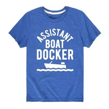 Футболка с рисунком Assistant Boat Docker для мальчиков 8–20 лет Licensed Character, синий