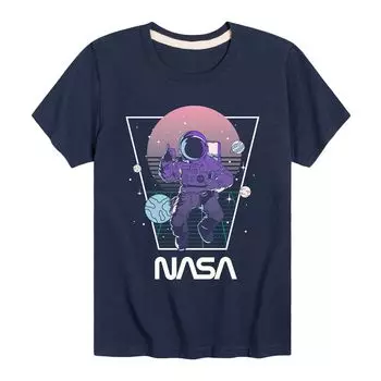 Футболка с рисунком астронавта НАСА для мальчиков 8–20 лет Licensed Character, синий