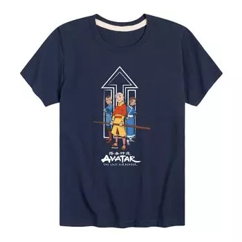 Футболка с рисунком «Аватар: трио магов воздуха» для мальчиков 8–20 лет Licensed Character, синий
