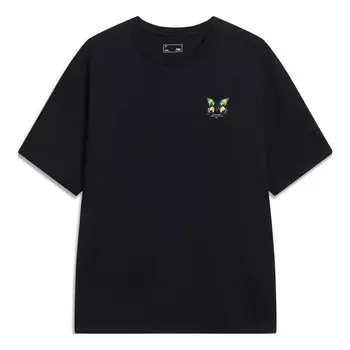 Футболка с рисунком бабочки Li-Ning, черный