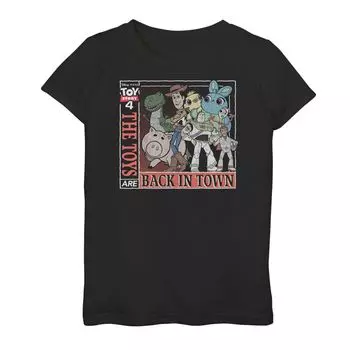 Футболка с рисунком «Back In Town» для девочек 7–16 лет Disney/Pixar «История игрушек 4» Licensed Character, черный
