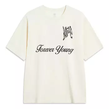 Футболка с рисунком badfive Li-Ning, бежевый