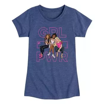 Футболка с рисунком Barbie Grl Pwr для девочек 7–16 лет Licensed Character