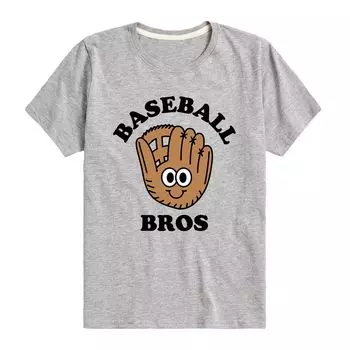 Футболка с рисунком Baseball Bros Glove для мальчиков 8–20 лет Licensed Character, серый