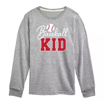 Футболка с рисунком "Baseball Kid" для мальчиков 8–20 лет Licensed Character, серый