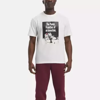 Футболка с рисунком Basketball Pump Reebok, белый