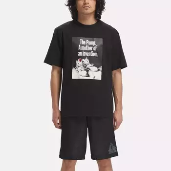 Футболка с рисунком Basketball Pump Reebok, черный
