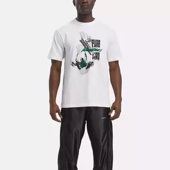 Футболка с рисунком Basketball Shaq Reebok, белый