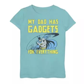 Футболка с рисунком «Бэтмен Гаджет Папа» для девочек 7–16 лет из комиксов DC Comics DC Comics