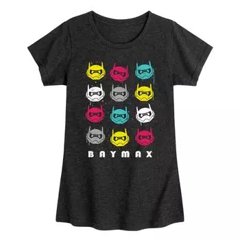 Футболка с рисунком Baymax для девочек 7–16 лет Disney/Pixar's Big Hero 6 Licensed Character