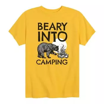 Футболка с рисунком Beary Into Camping для мальчиков 8–20 лет Licensed Character, желтый