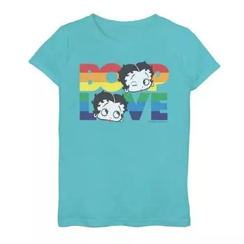 Футболка с рисунком Betty Boop Love Rainbow Pride для девочек 6–16 лет Licensed Character
