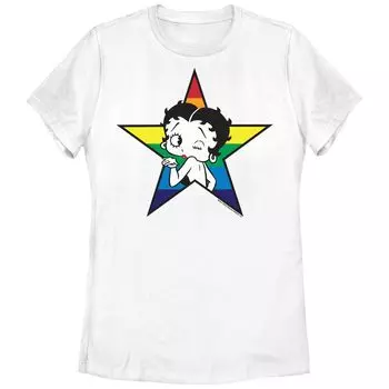Футболка с рисунком Betty Boop Star Pride Kiss для юниоров Licensed Character