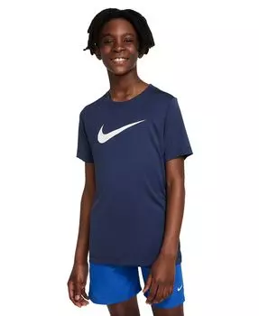 Футболка с рисунком Big Boys Dri-FIT Legend Nike, синий
