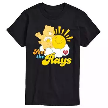 Футболка с рисунком Big & Tall Care Bears Feel The Rays Licensed Character, черный
