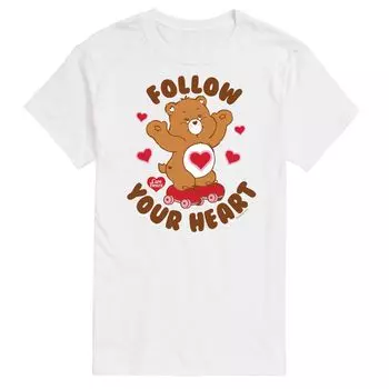 Футболка с рисунком Big & Tall Care Bears Follow Your Heart Licensed Character