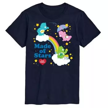 Футболка с рисунком Big & Tall Care Bears Made Of Stars Licensed Character, синий