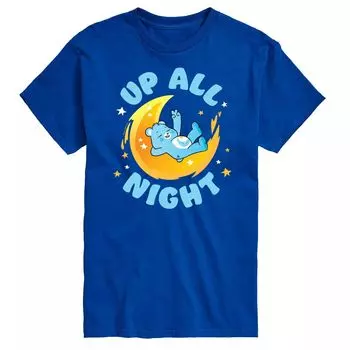 Футболка с рисунком Big & Tall Care Bears Up All Night Licensed Character, синий
