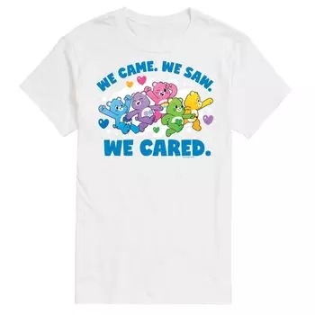 Футболка с рисунком Big & Tall Care Bears We Come We Saw We Care Bears Licensed Character, белый