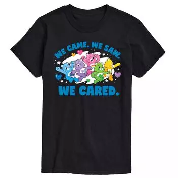 Футболка с рисунком Big & Tall Care Bears We Come We Saw We Care Licensed Character, черный