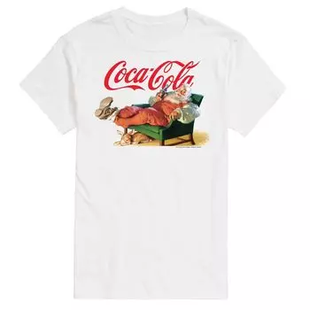 Футболка с рисунком Big & Tall Coca-Cola Santa Coke Licensed Character, белый