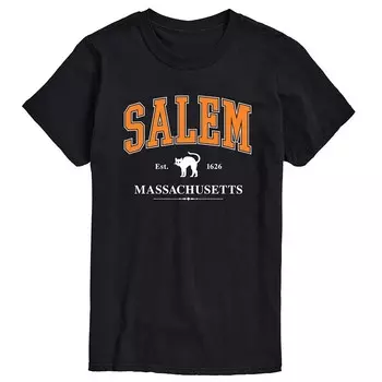 Футболка с рисунком Big & Tall Collegiate Salem Massachusetts Licensed Character, черный