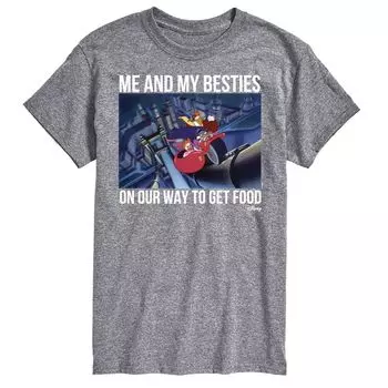 Футболка с рисунком Big & Tall Darkwing Duck Besties Disney, серый