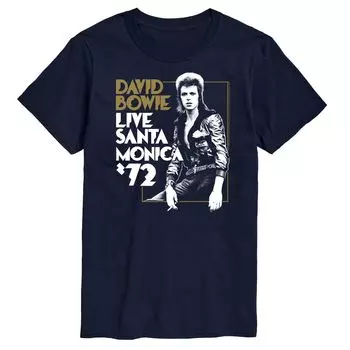 Футболка с рисунком Big & Tall David Bowie Santa Monica, Blue Licensed Character, синий