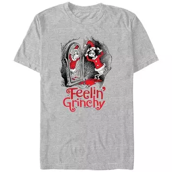 Футболка с рисунком Big & Tall Dr. Seuss Feeling Grinchy Licensed Character, цвет Athletic Heather