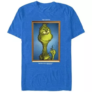 Футболка с рисунком Big & Tall Dr. Seuss Grinch Never Not Grinchy Licensed Character, цвет Royal Heather