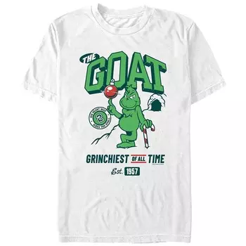 Футболка с рисунком Big & Tall Dr. Seuss Grinch, самой Гринчи всех времён Licensed Character, белый