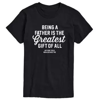 Футболка с рисунком Big & Tall Fatherhood And New Tools Licensed Character, черный