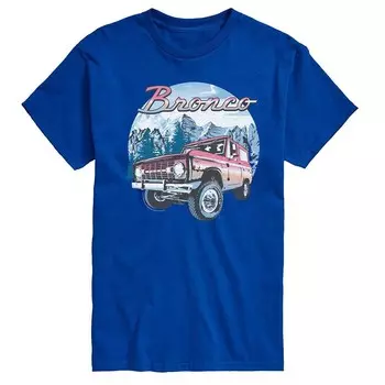 Футболка с рисунком Big & Tall Ford Bronco Snowy Mountains Licensed Character, синий