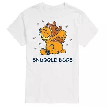 Футболка с рисунком Big & Tall Garfield Snuggle Bug Licensed Character, белый