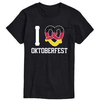Футболка с рисунком Big & Tall I Pretzel Oktoberfest Licensed Character, черный