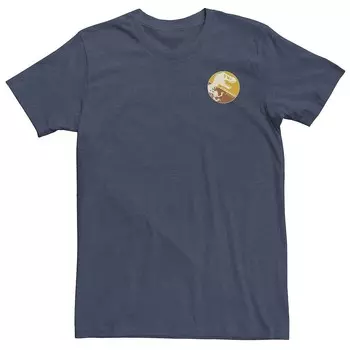 Футболка с рисунком Big & Tall Jurassic Park T-Rex Licensed Character, цвет Navy Heather
