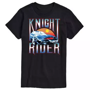 Футболка с рисунком Big & Tall Knight Rider License, черный