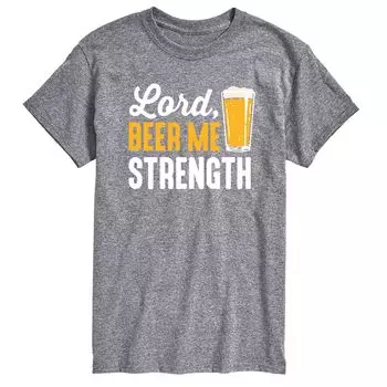 Футболка с рисунком Big & Tall Lord Beer Me Strength License, серый