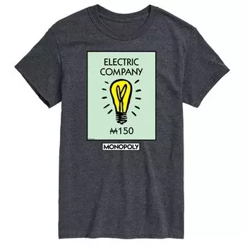 Футболка с рисунком Big & Tall Monopoly Electric Company Licensed Character