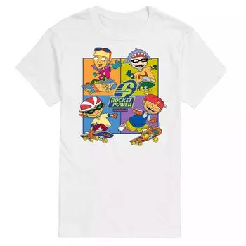 Футболка с рисунком Big & Tall Nickelodeon Rugrats Rocket Power Grid License, белый