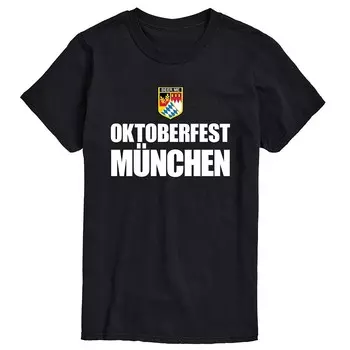 Футболка с рисунком Big & Tall Oktoberfest Munchen Licensed Character, черный