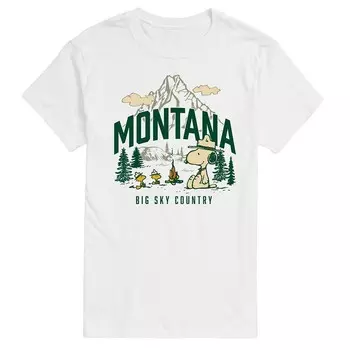 Футболка с рисунком Big & Tall Peanuts Beagle Scouts Montana Licensed Character, белый