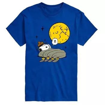 Футболка с рисунком Big & Tall Peanuts Beagle Scouts Nightfall Licensed Character, синий