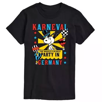 Футболка с рисунком Big & Tall Peanuts Karneval Германия Licensed Character, черный