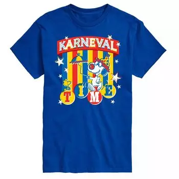 Футболка с рисунком Big & Tall Peanuts Karneval Time Licensed Character, синий