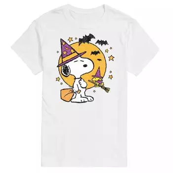 Футболка с рисунком Big & Tall Peanuts Snoopy Witchcraft Licensed Character, белый