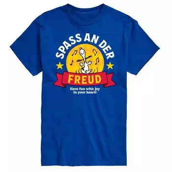 Футболка с рисунком Big & Tall Peanuts Spas An Der Freud Licensed Character, синий