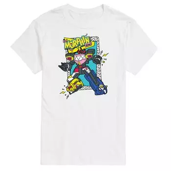 Футболка с рисунком Big & Tall Power Rangers Morphin Time Licensed Character, белый